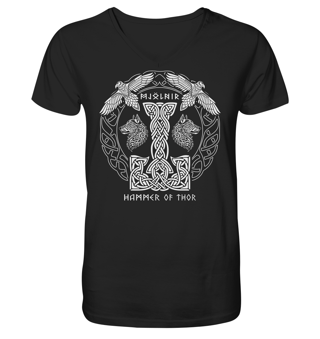 Mjölnir Hammer Of Thor - V-Neck Shirt