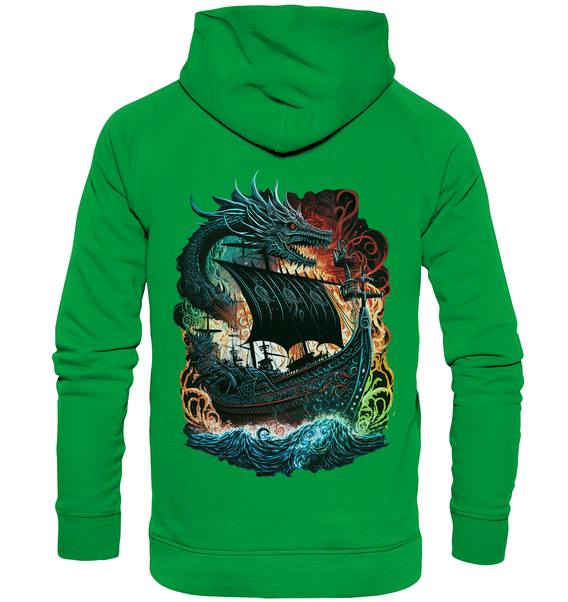 Wikinger Schiff Drache - Basic Unisex Hoodie