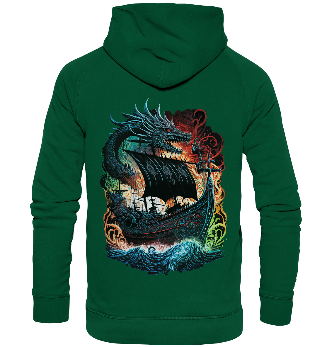 Wikinger Schiff Drache - Basic Unisex Hoodie