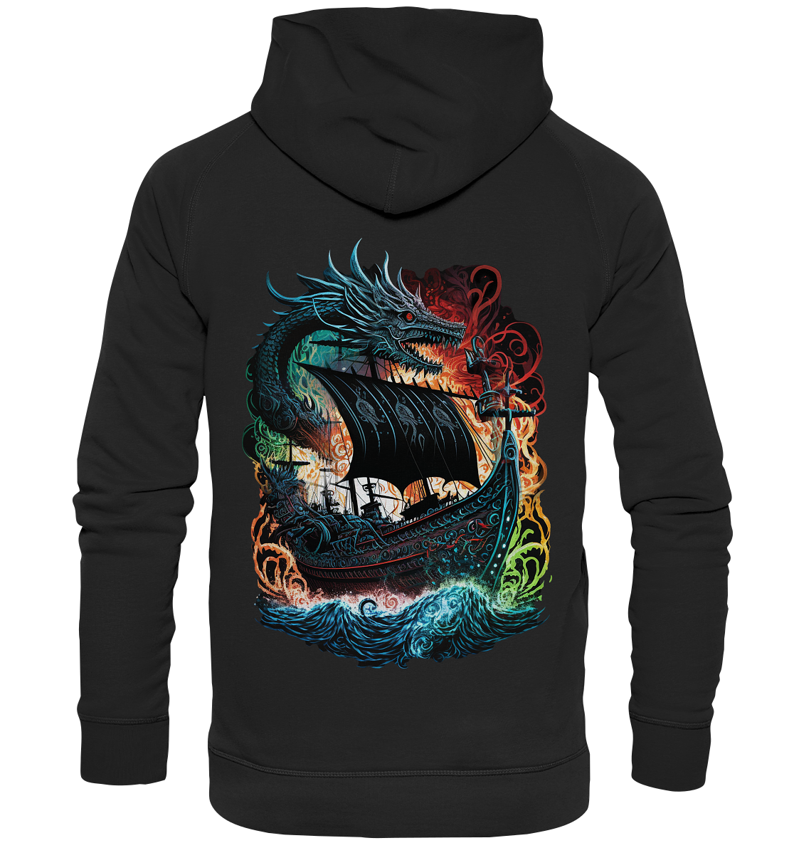 Wikinger Schiff Drache - Basic Unisex Hoodie