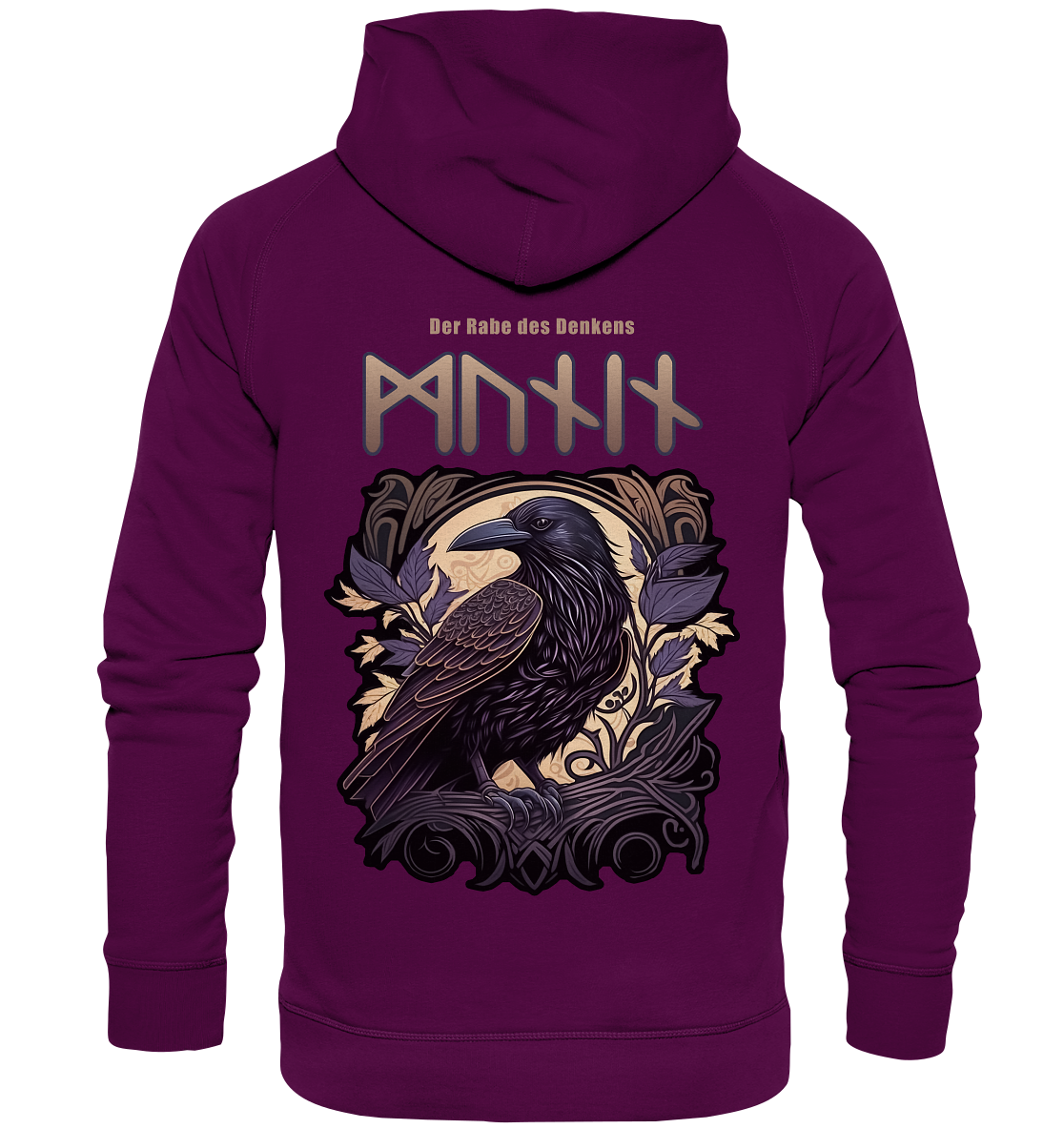 Munin Der Rabe Des Denkes - Basic Unisex Hoodie