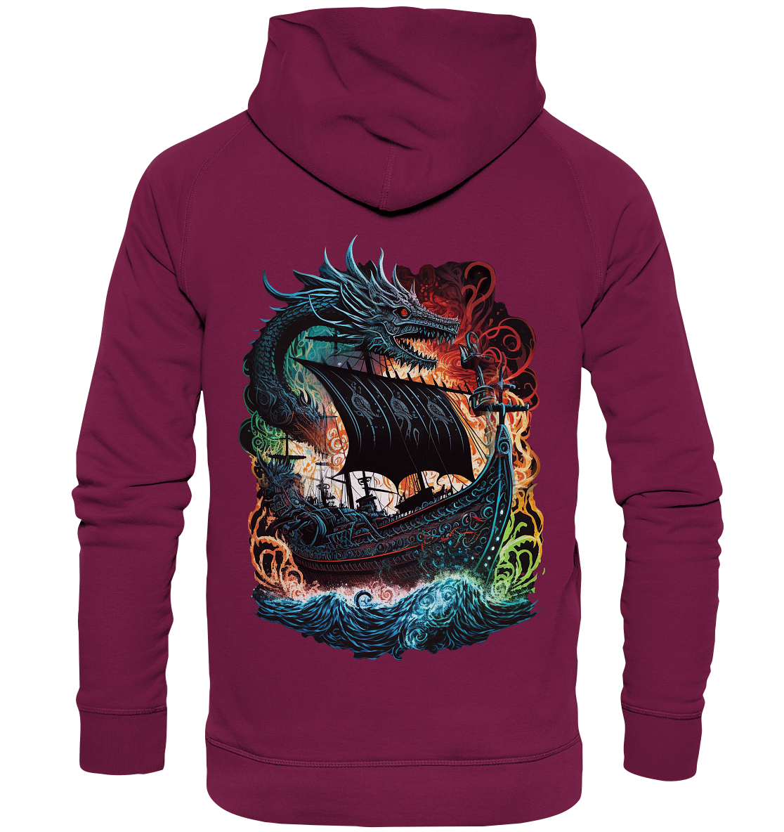 Wikinger Schiff Drache - Basic Unisex Hoodie