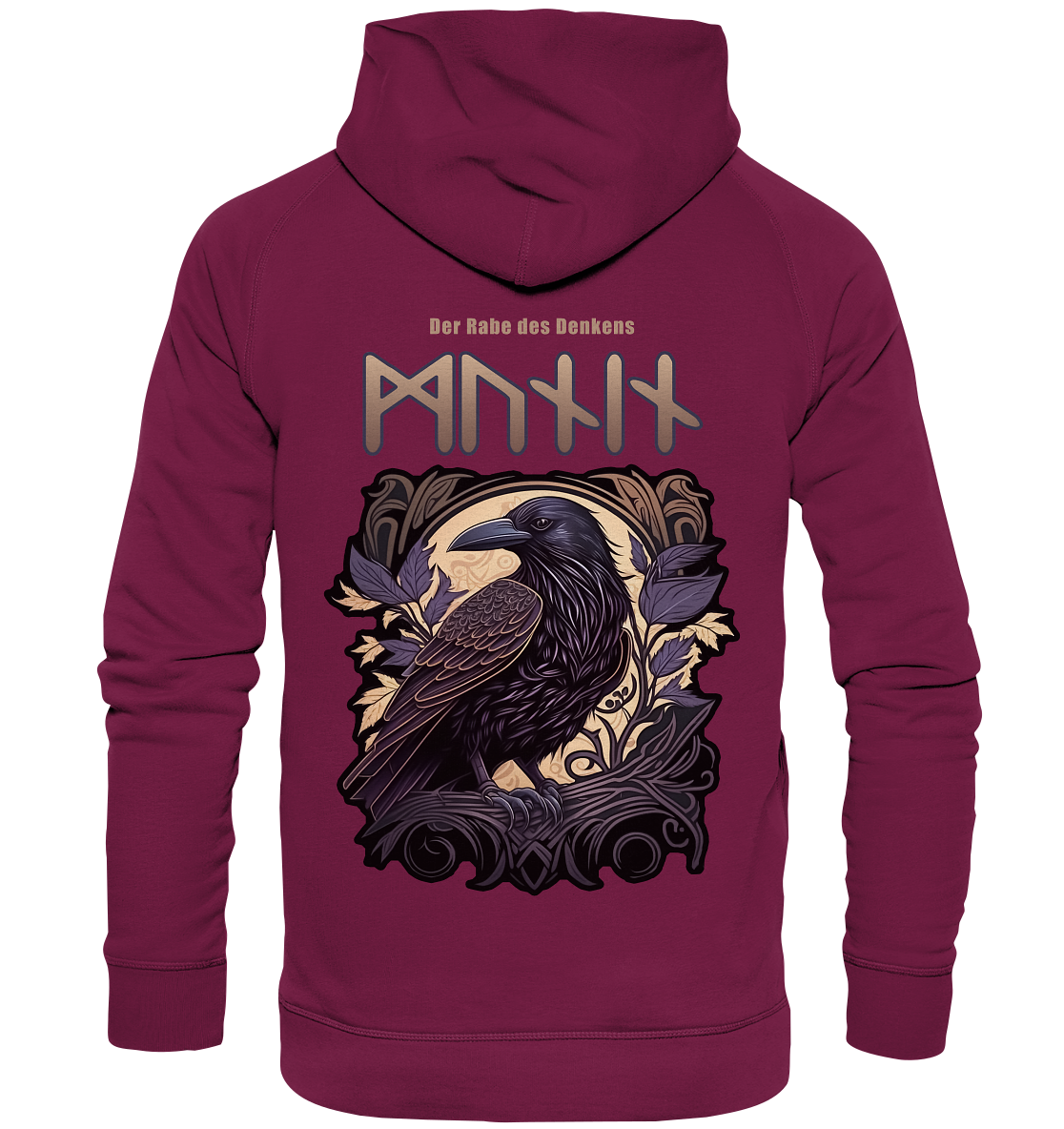 Munin Der Rabe Des Denkes - Basic Unisex Hoodie