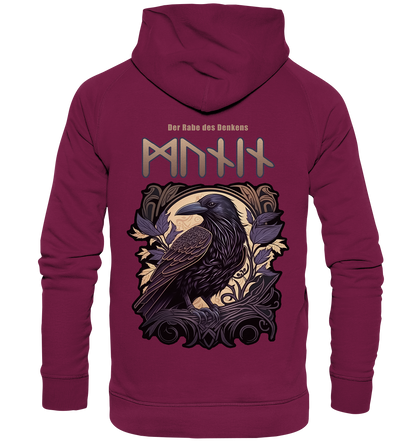 Munin Der Rabe Des Denkes - Basic Unisex Hoodie