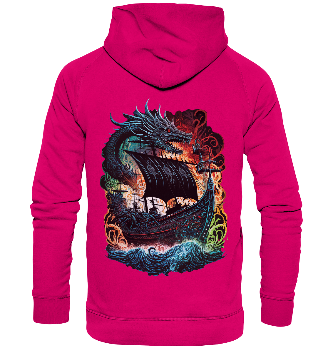 Wikinger Schiff Drache - Basic Unisex Hoodie