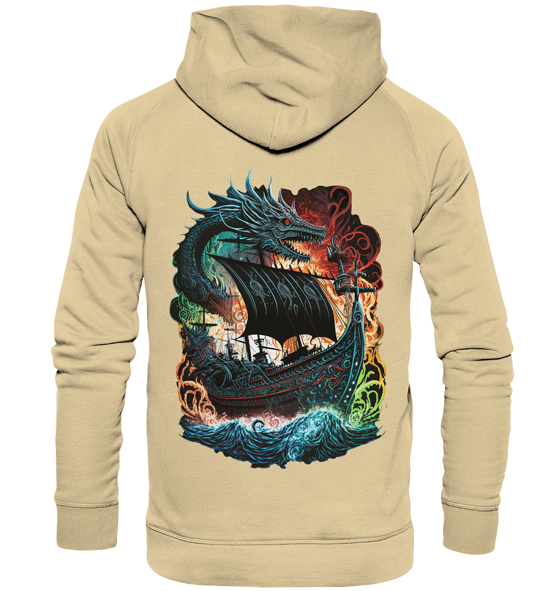 Wikinger Schiff Drache - Basic Unisex Hoodie