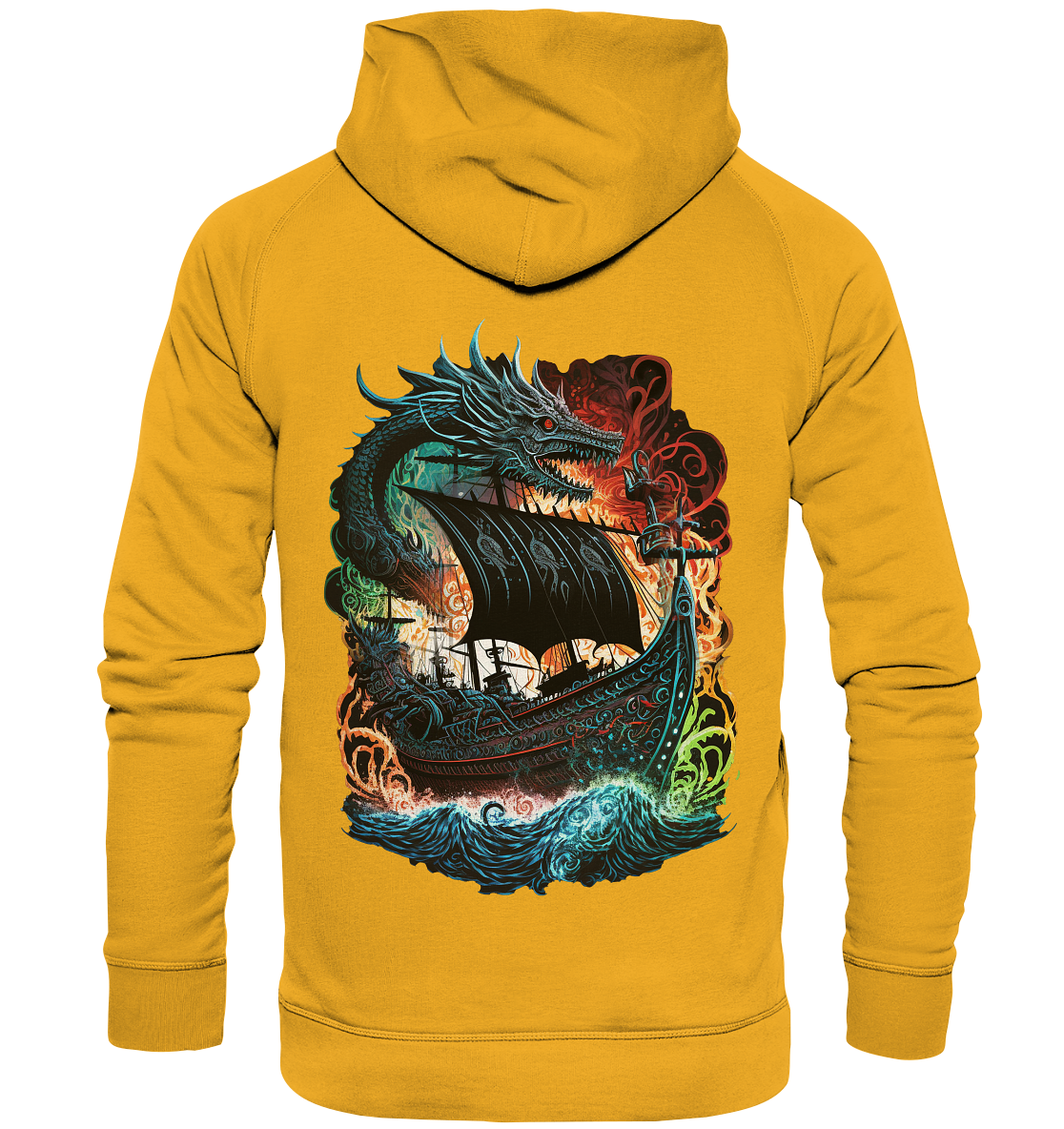 Wikinger Schiff Drache - Basic Unisex Hoodie