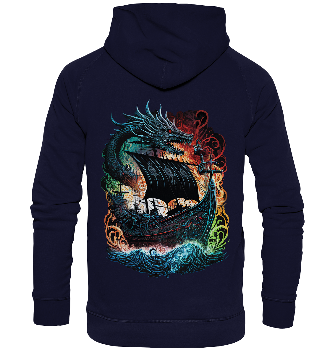 Wikinger Schiff Drache - Basic Unisex Hoodie XL
