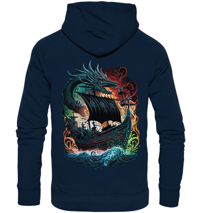 Wikinger Schiff Drache - Organic Basic Hoodie