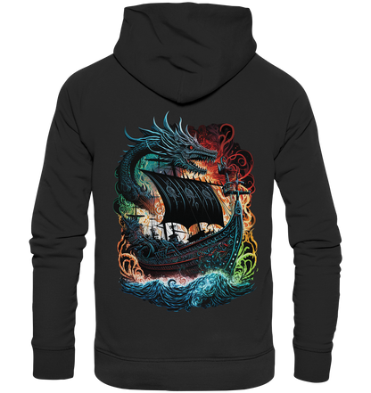 Wikinger Schiff Drache - Organic Basic Hoodie