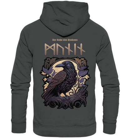 Munin Der Rabe Des Denkes - Organic Basic Hoodie