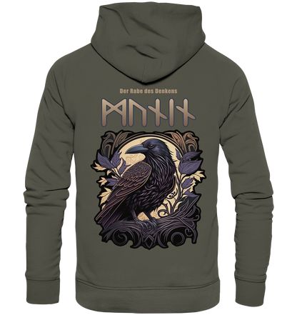 Munin Der Rabe Des Denkes - Organic Basic Hoodie