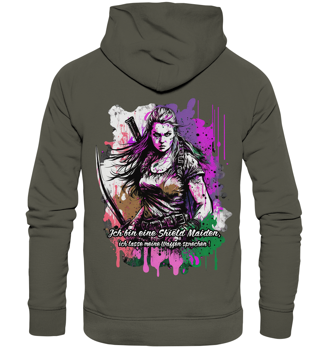 Shield Maiden Ich Lasse Meine Waffen Sprechen - Organic Basic Hoodie