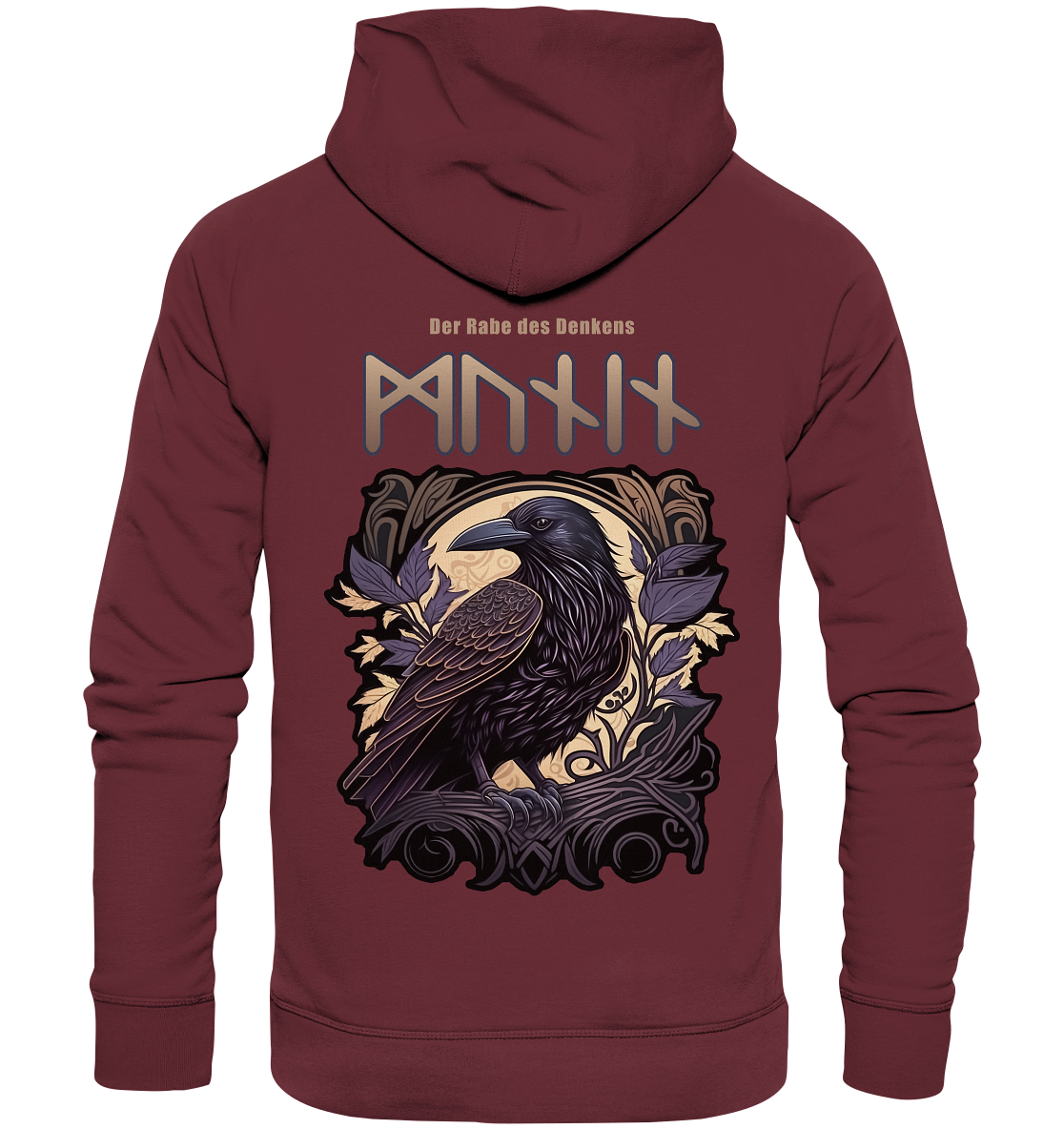 Munin Der Rabe Des Denkes - Organic Basic Hoodie