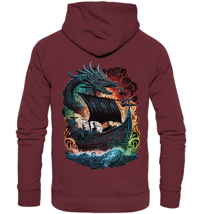 Wikinger Schiff Drache - Organic Basic Hoodie