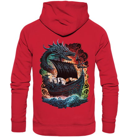 Wikinger Schiff Drache - Organic Basic Hoodie