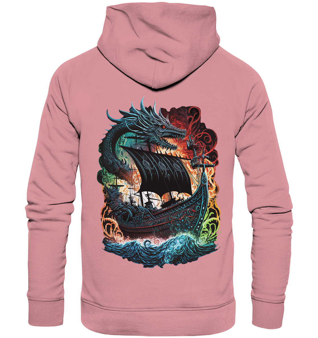 Wikinger Schiff Drache - Organic Basic Hoodie