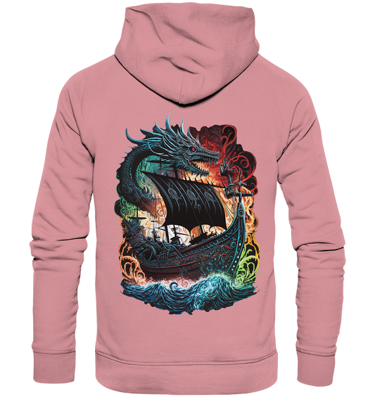 Wikinger Schiff Drache - Organic Basic Hoodie