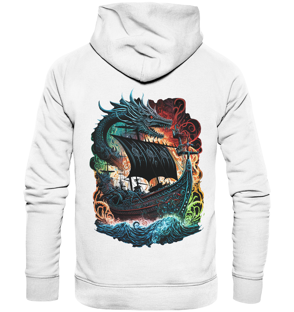 Wikinger Schiff Drache - Organic Basic Hoodie