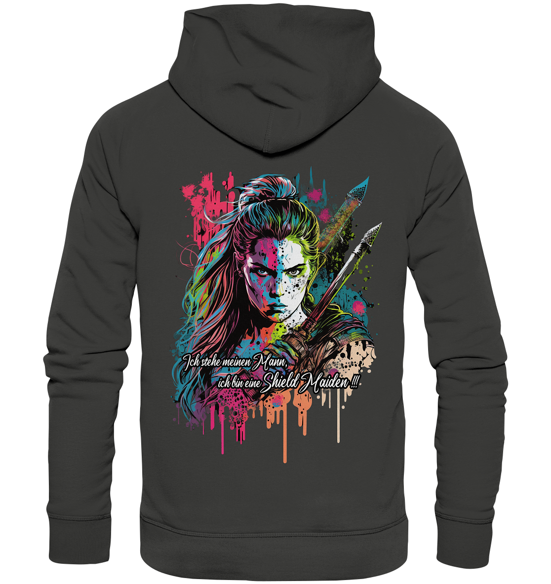 Shield Maiden Ich Stehe Meinen Mann - Premium Unisex Hoodie