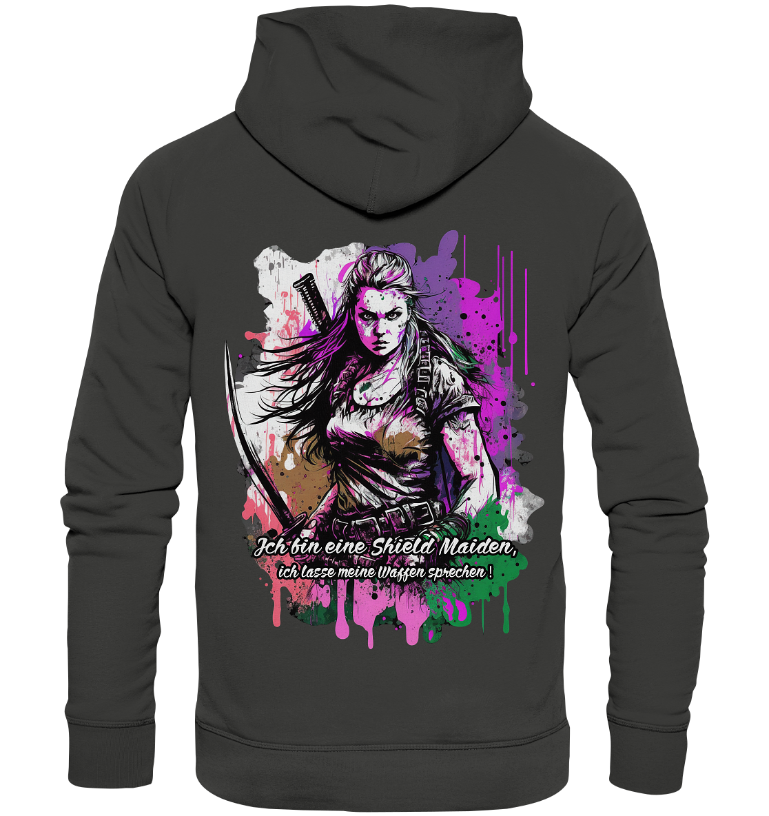 Shield Maiden Ich Lasse Meine Waffen Sprechen - Premium Unisex Hoodie