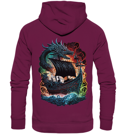 Wikinger Schiff Drache - Premium Unisex Hoodie