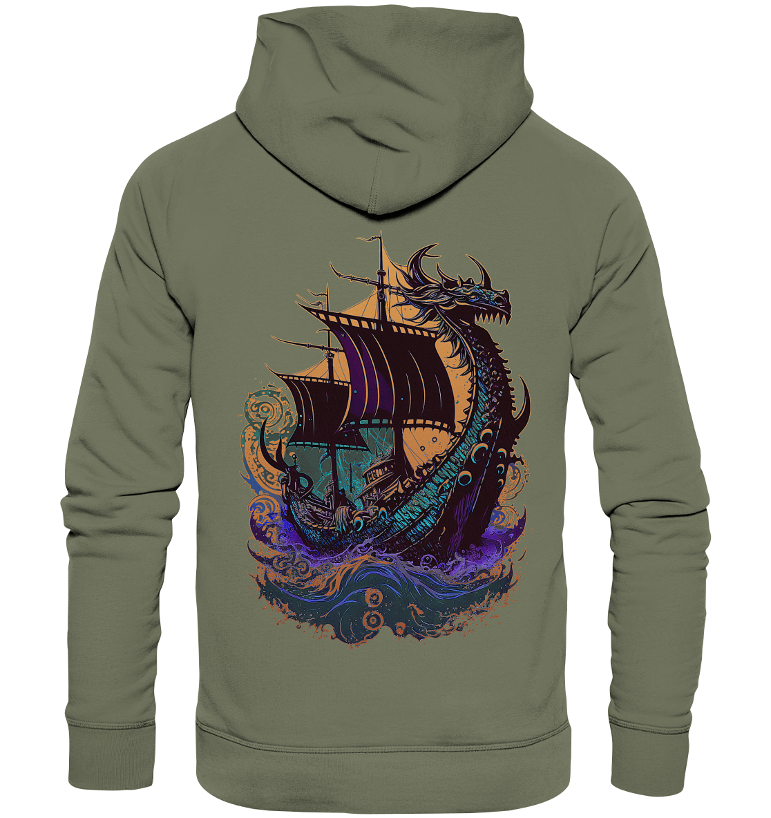 Wikinger Drachenschiff - Premium Unisex Hoodie