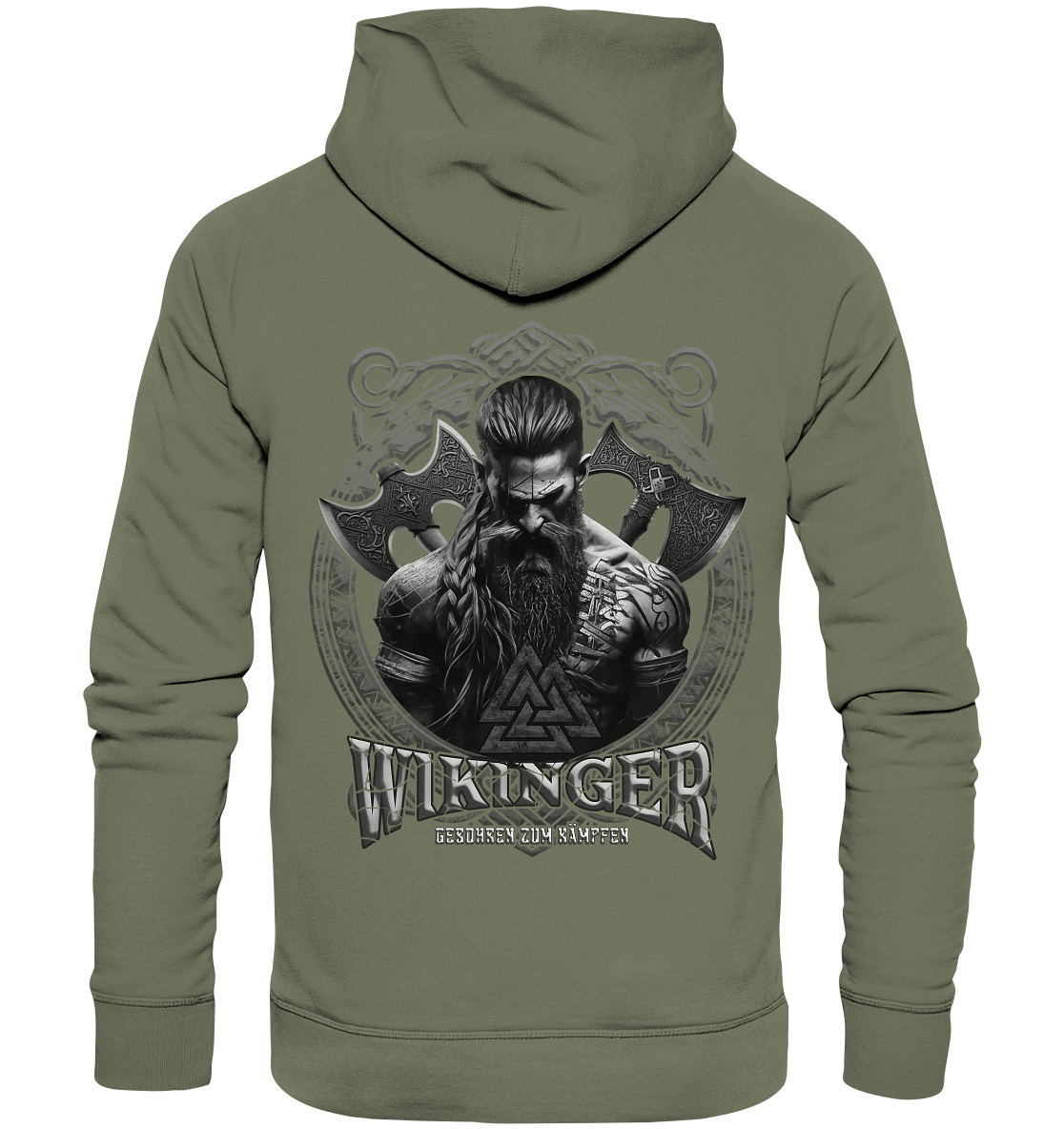 Wikinger Geboren Zum Kämpfen - Premium Unisex Hoodie