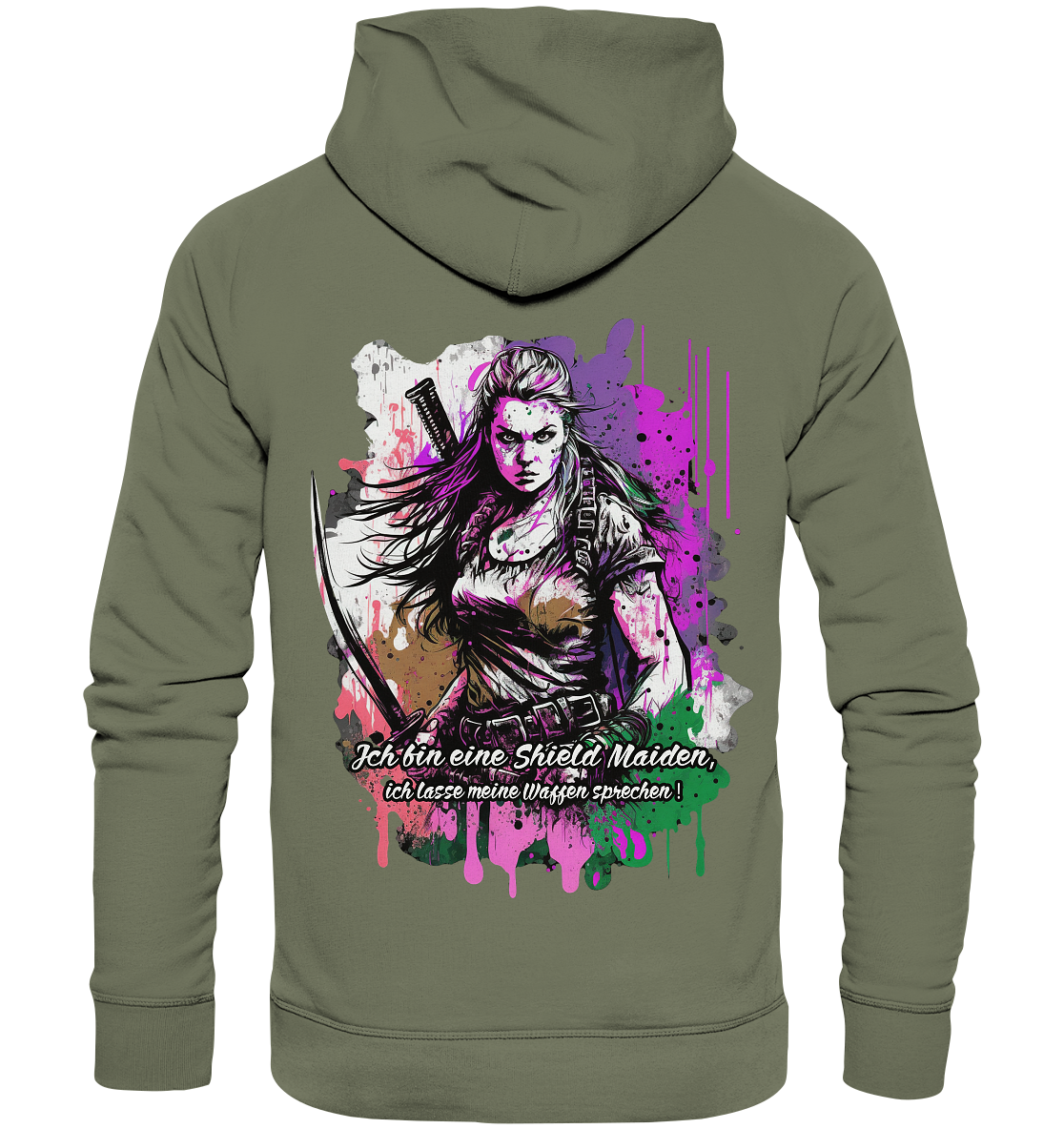 Shield Maiden Ich Lasse Meine Waffen Sprechen - Premium Unisex Hoodie