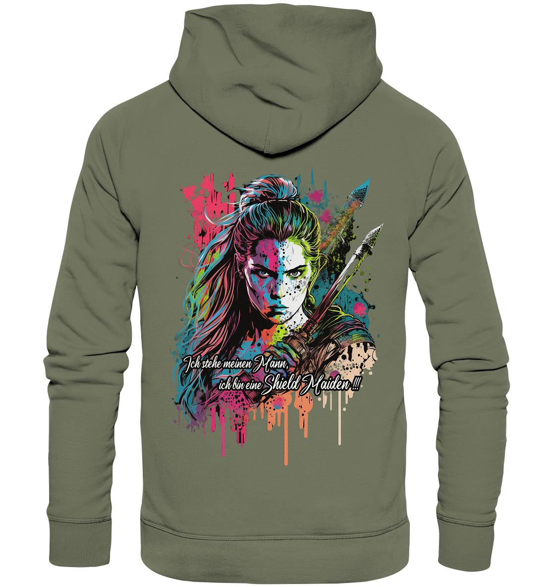 Shield Maiden Ich Stehe Meinen Mann - Premium Unisex Hoodie