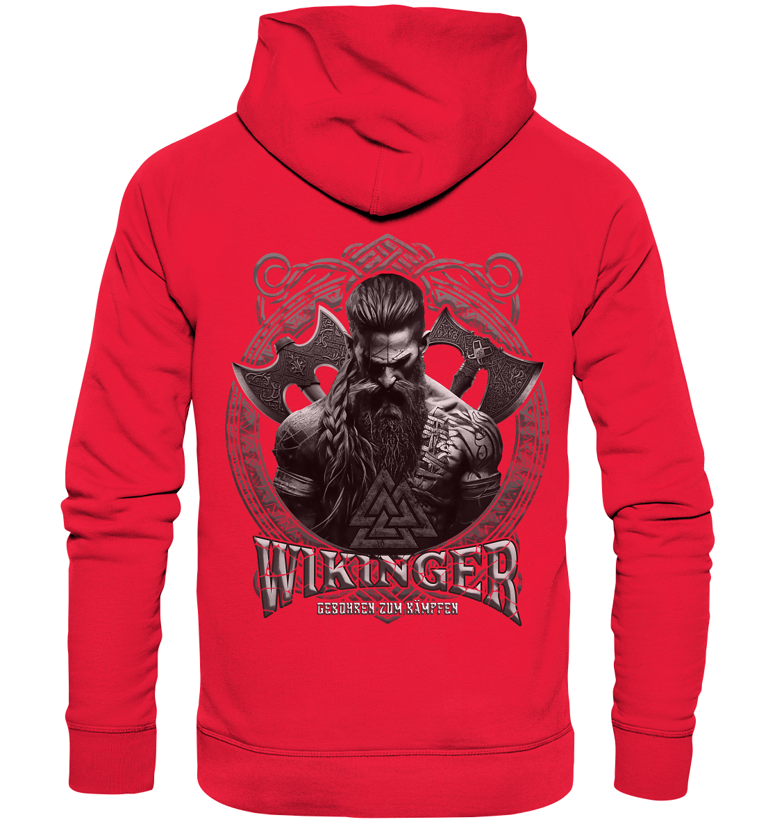 Wikinger Geboren Zum Kämpfen - Premium Unisex Hoodie