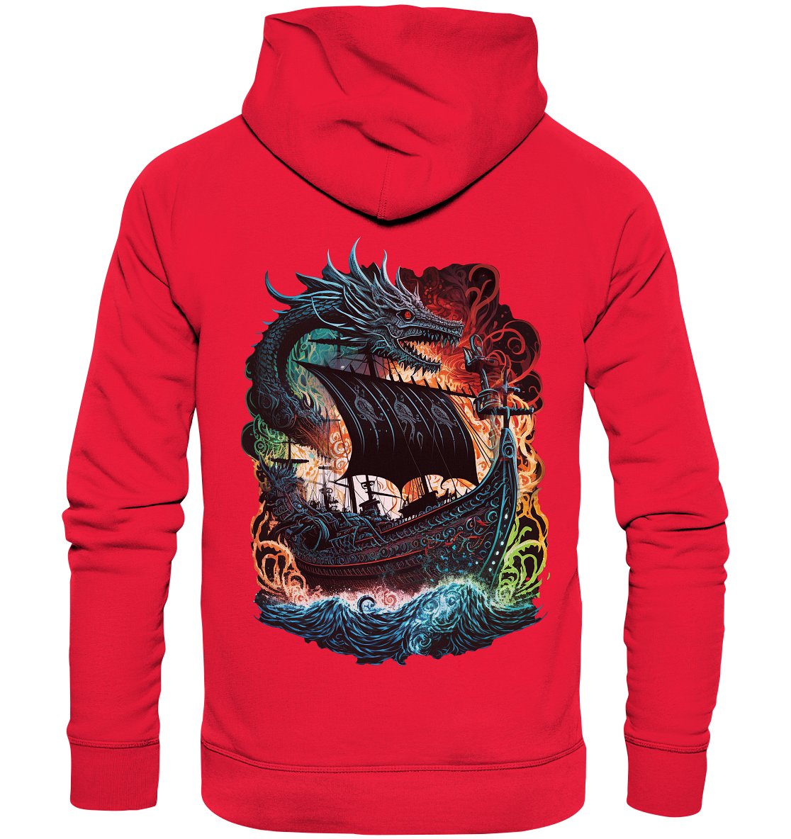 Wikinger Schiff Drache - Premium Unisex Hoodie