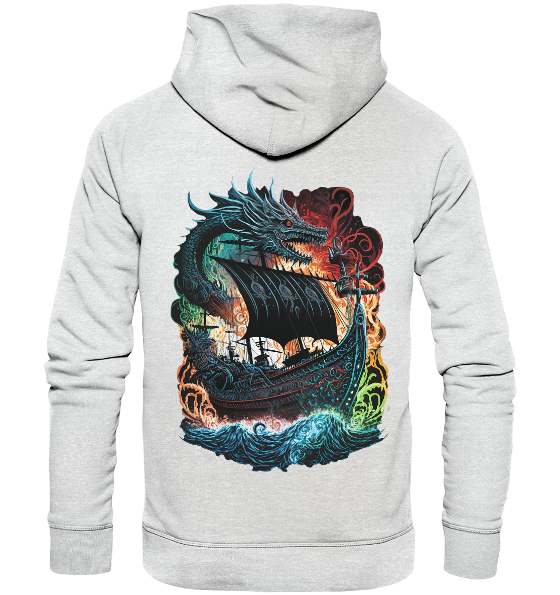 Wikinger Schiff Drache - Premium Unisex Hoodie