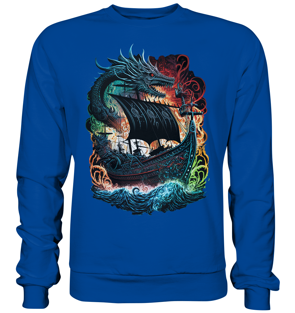 Wikinger Schiff Drache - Basic Sweatshirt