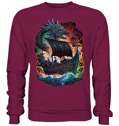 Wikinger Schiff Drache - Basic Sweatshirt