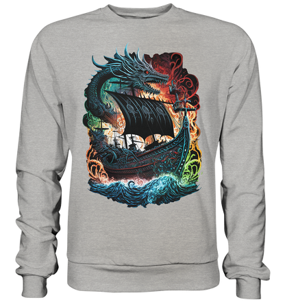 Wikinger Schiff Drache - Basic Sweatshirt