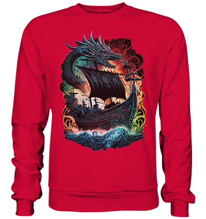 Wikinger Schiff Drache - Basic Sweatshirt