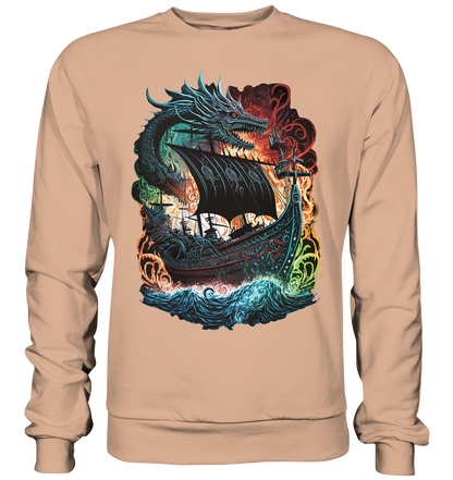 Wikinger Schiff Drache - Basic Sweatshirt