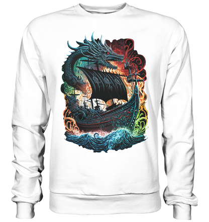 Wikinger Schiff Drache - Basic Sweatshirt