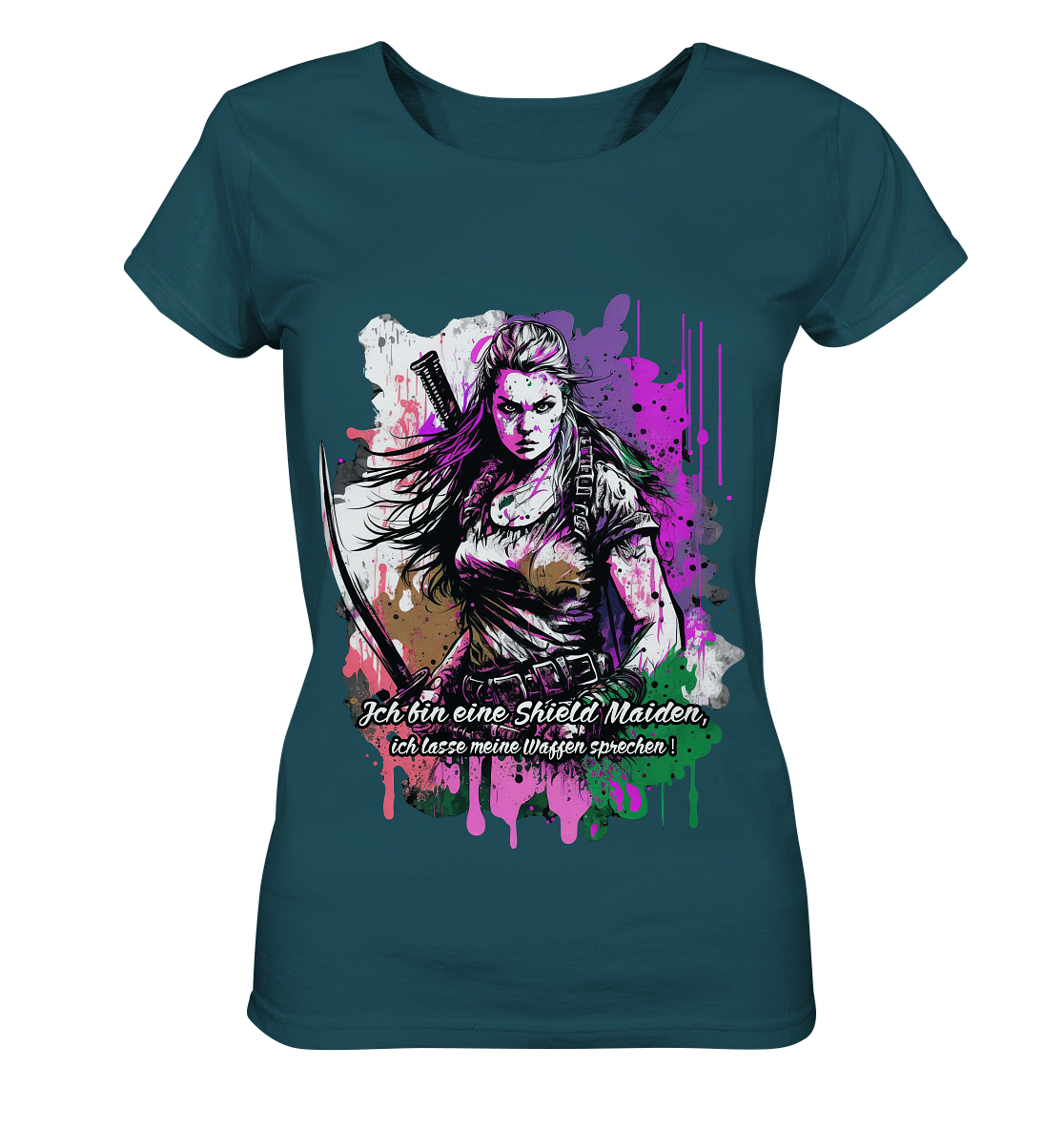 Shield Maiden Ich Lasse Meine Waffen Sprechen - Ladies Organic Shirt
