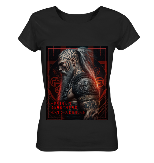 Wikinger Freiheit Abenteuer Entdeckungen  - Ladies Organic Shirt
