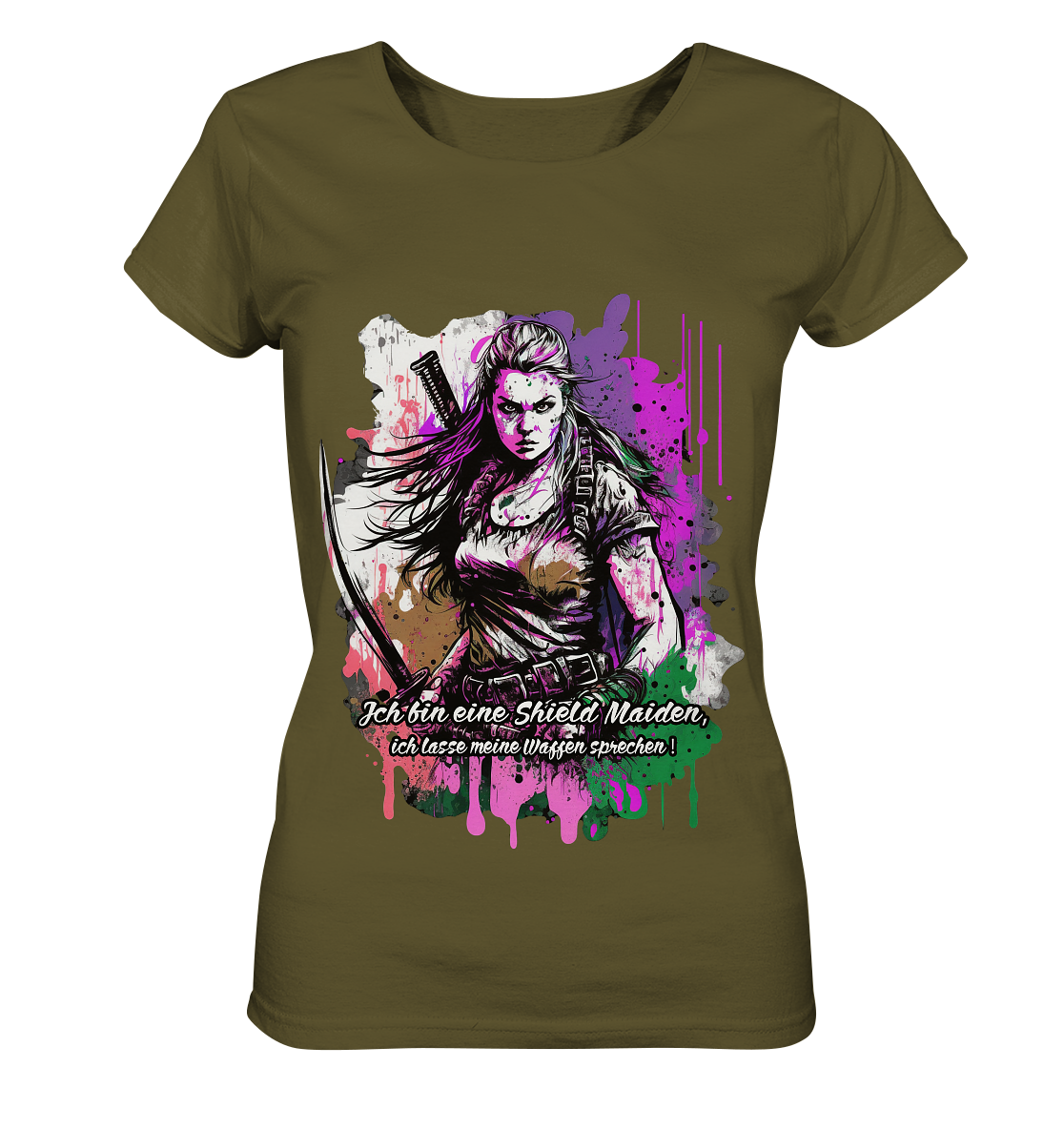 Shield Maiden Ich Lasse Meine Waffen Sprechen - Ladies Organic Shirt