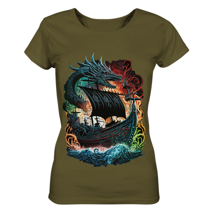 Wikinger Schiff Drache - Ladies Organic Shirt