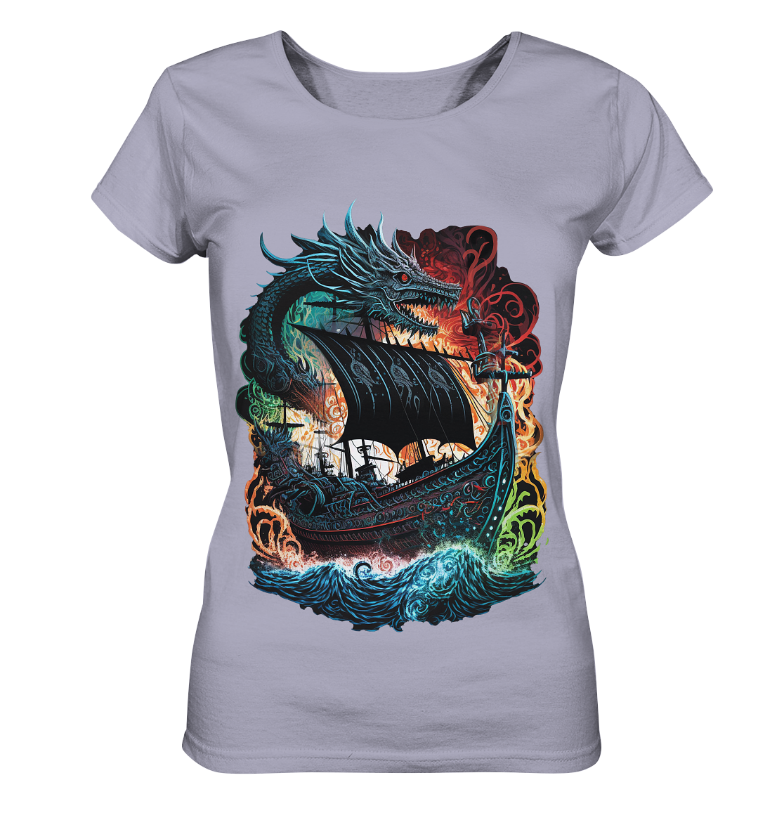 Wikinger Schiff Drache - Ladies Organic Shirt