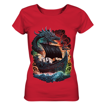 Wikinger Schiff Drache - Ladies Organic Shirt