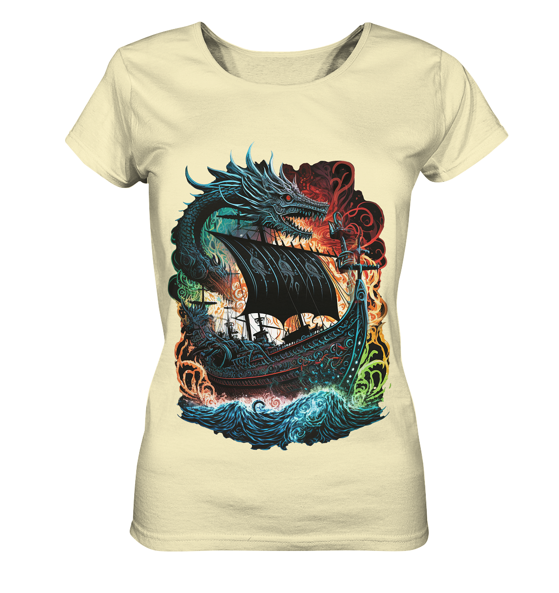 Wikinger Schiff Drache - Ladies Organic Shirt