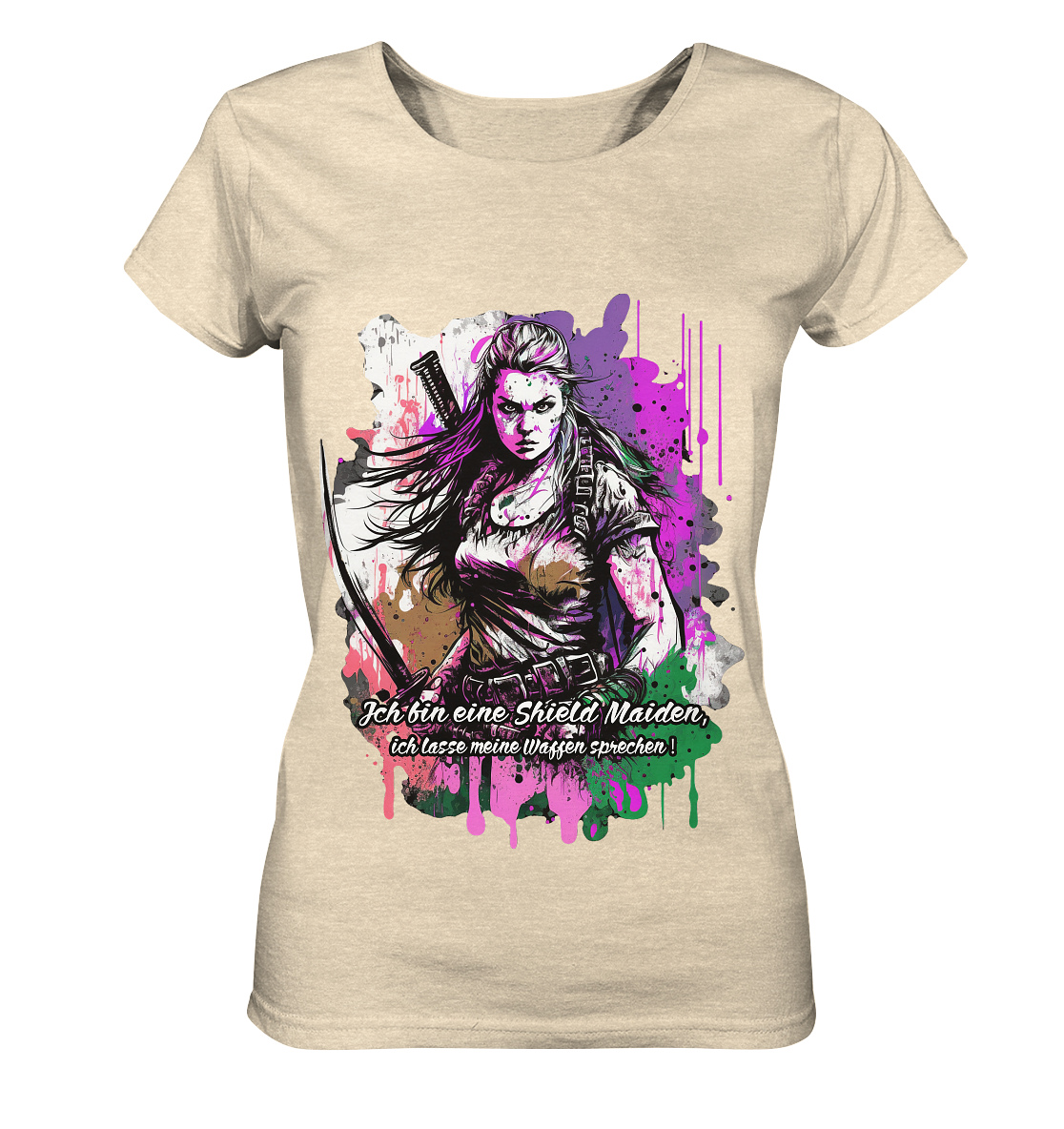 Shield Maiden Ich Lasse Meine Waffen Sprechen - Ladies Organic Shirt