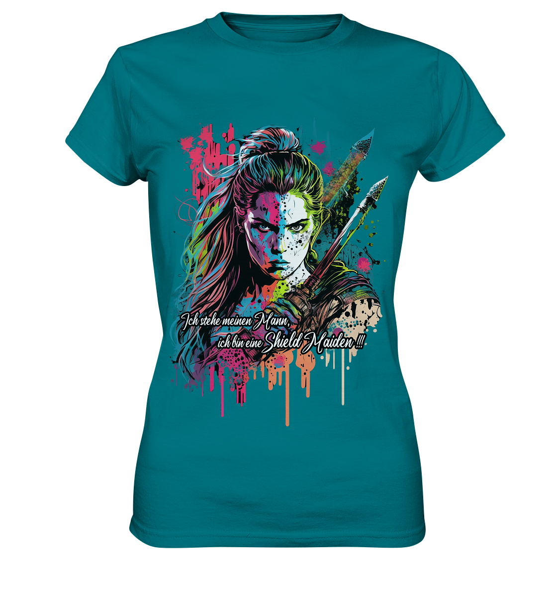 Shield Maiden Ich Stehe Meinen Mann - Ladies Premium Shirt