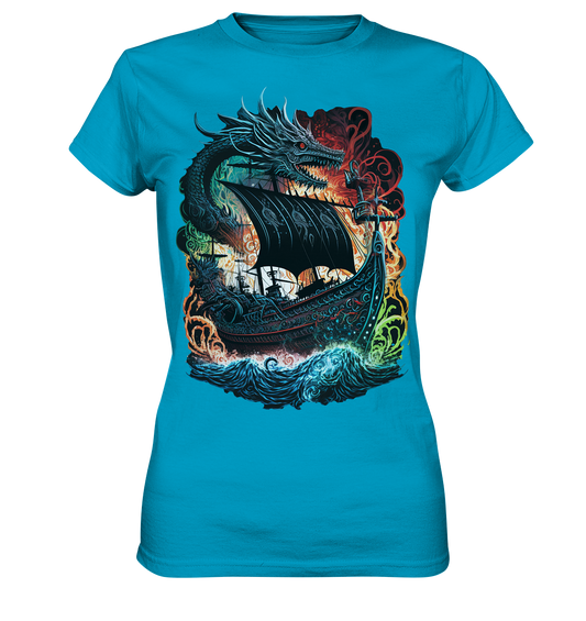 Wikinger Schiff Drache - Ladies Premium Shirt