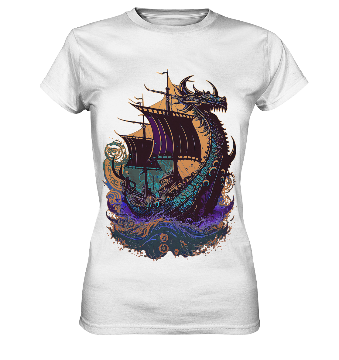 Wikinger Drachenschiff - Ladies Premium Shirt